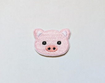 Cheerful Piglet Patch: Embroidered Farm Badge / Patch - Iron-On / Sew-On Applique for Jackets, Backpacks. Pet Lovers, DIY Projects