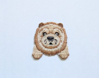 SALE* Charming Chow Chow Dog Patch: Embroidered Puppy Badge Iron-On / Sew-On Applique for Jackets, Backpacks. Pet Lovers, DIY Projects, DIY