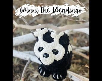 Winni the Wendingo - Wendigo virkmönster, virkmönster amigurumi, wendigo, wendingo, PDF virkmönster