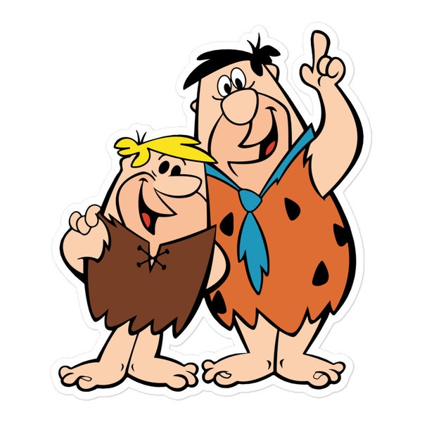 Fred and Barny from the Flintstones Show Sticker