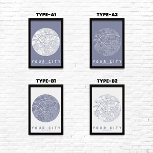 Digital Download Custom City Map Posters Personalized Any Location ...