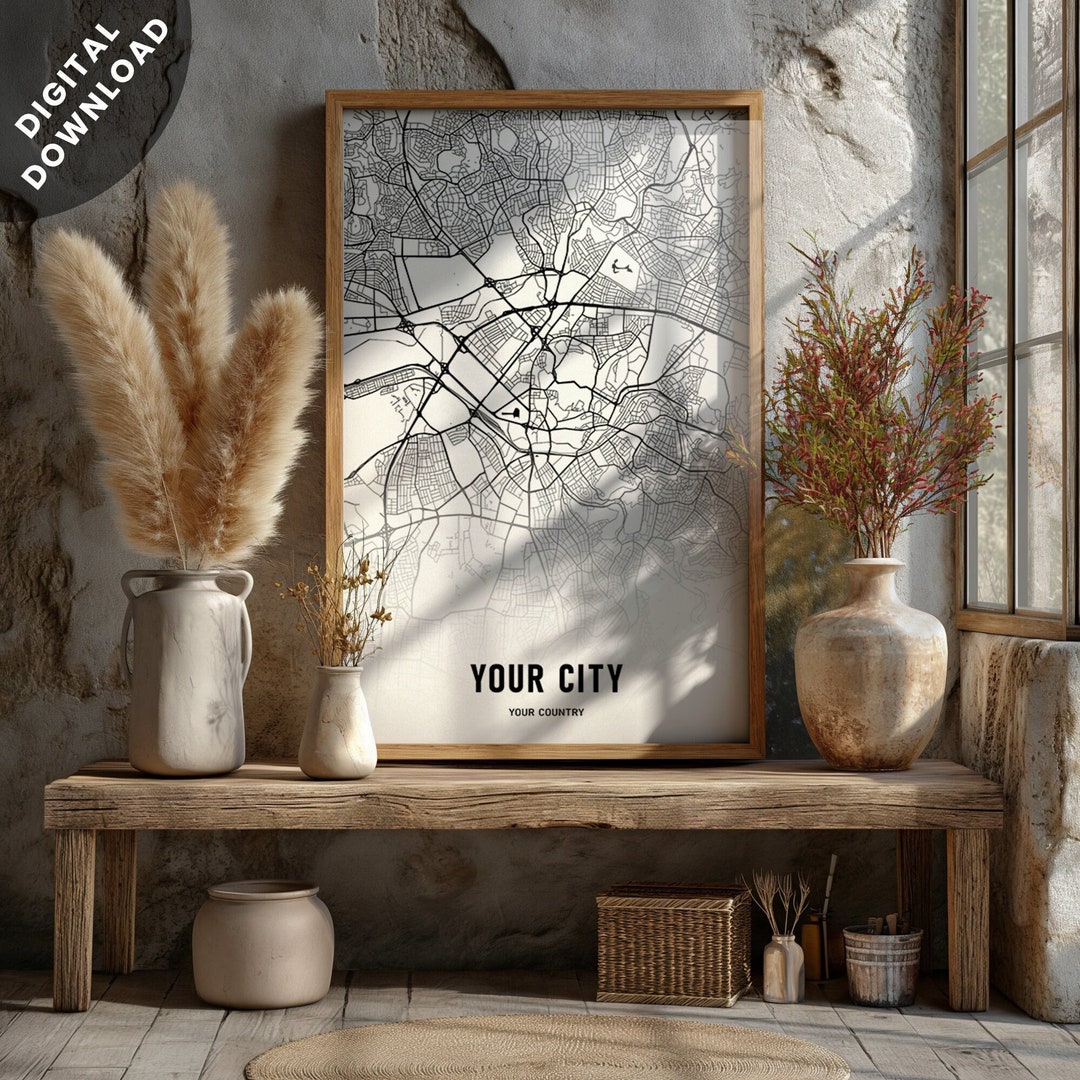 Digital Download Custom City Map - Il 1080xN.5947593748 Nguv 