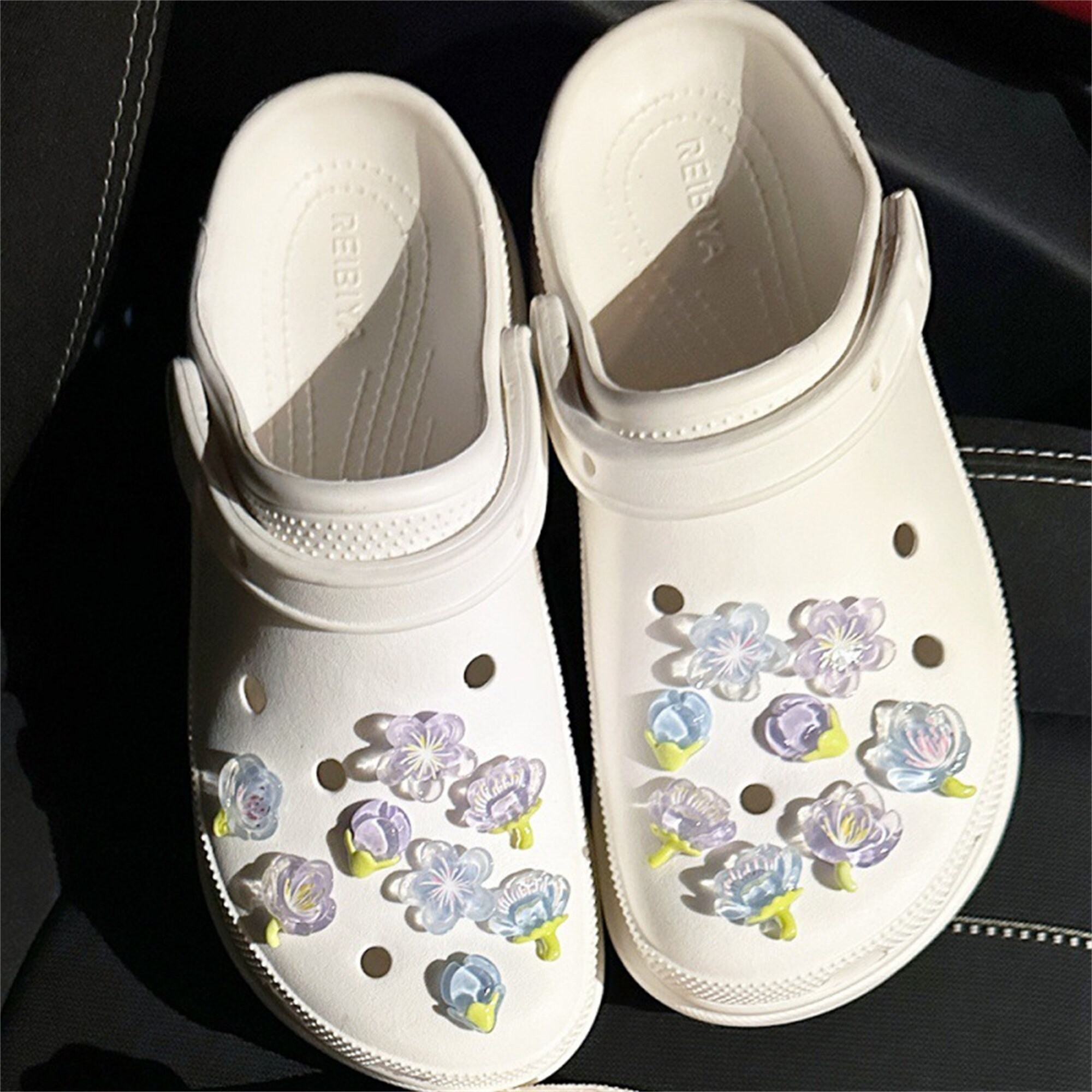 Jelly Spring Flower Cherry Blossom Croc Charms Jibbitz Bogg Bag Charms