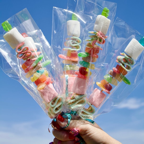 Candy kabobs, sweet skewers! Personalised party favours, lollies for kids, candy for kids, unique party favours
