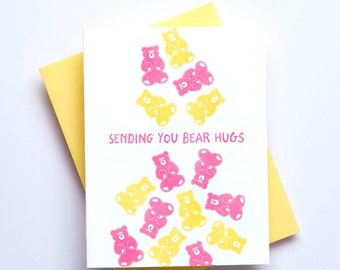 Gummy Bear Card - Funny Valentine Card - Pun Card - Galentines Day Card - Galentines Day Gift - Galentine Card - Valentines Card for Him