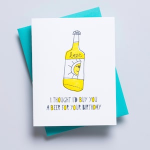 Beer Birthday Card - 21st Birthday Gift for Her - Dad Birthday Card - Brother Birthday Card - Best Friend Birthday Card - 50th Birthday Gift