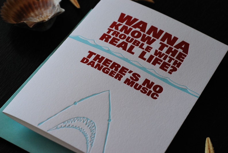 Funny Sympathy Card Shark Card Get Well Soon Card Funny Cancer Card Recovery Card Sobriety Card Mental Health Card for Friend image 4