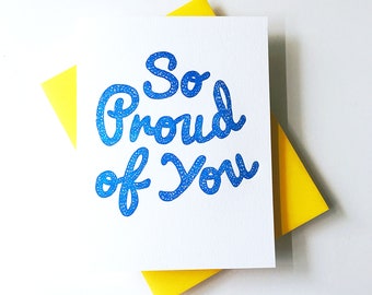Proud Of You Card - New Job Card - Job Promotion Card - You Did It Card - Cute Congratulations Card - Graduation Card - Congratulations Gift