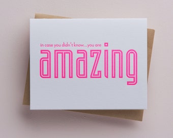 You Are Amazing Card - Graduation Card for Boyfriend - Funny Encouragement Cards - Congratulations Gift - Bestfriend Gift - New Job Gift