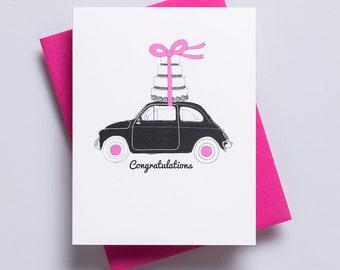 Funny Wedding Card - Congratulations Gift - Just Married Gifts - Letterpress Cards - Bridal Shower Card - Unique Wedding Card for Bride