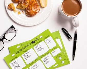 Grocery List Notepad - Grocery Shopping List - Meal Planning List - Grocery Notepad - Hostess Gift - New Home Gift - Minimalist Note Pad