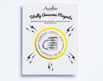 Coffee Magnet - Funny Magnets - Coffee Refrigerator Magnet - Fridge Magnets - Iced Coffee Lover Gifts for Her  - Barista Gifts - Caffeine
