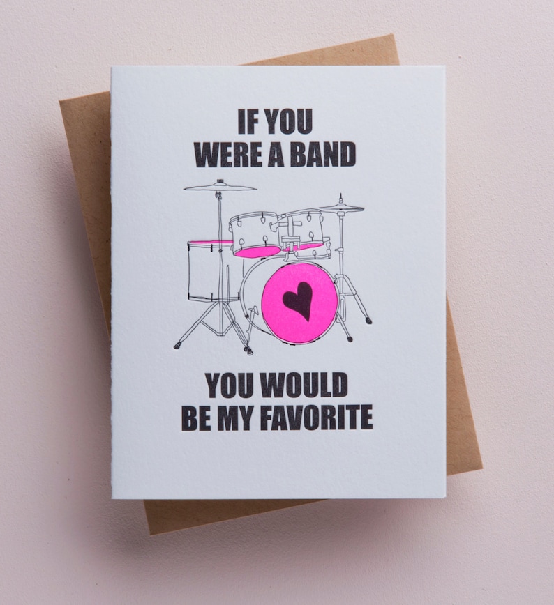 Band Music Anniversary Card  Galentines Day Card  Funny image 1