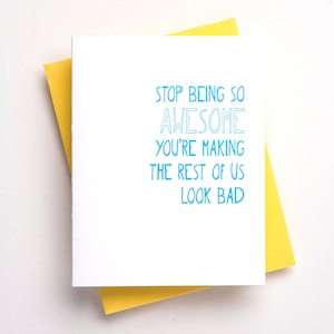 Congratulations on Being Awesome Card - Funny Congratulations Card - Job Promotion Card - You Did It Card - Funny Graduation Card for Him
