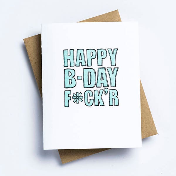 Funny Crude Birthday Card - Etsy