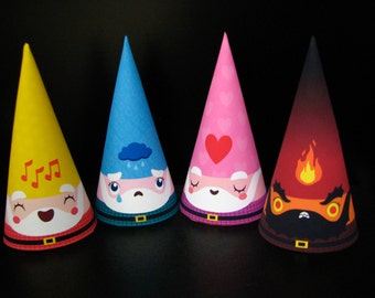 Emotions Cone Gnome Paper Toys PDF