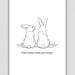 Rabbit Line Drawing, Line Art, Simple Bunny Drawing | PNG, PDF, SVG - Etsy