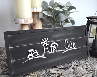 Farmhouse decor, home decor, farm art, 3D wood sign