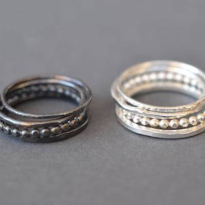 Silver Stacking Rings- set of 4- thin silver ring set, dainty ring set, thin modern rings, simple ring set minimalist rings thin ring set
