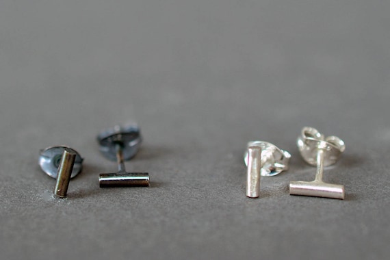 Sterlng Slver Bar Earrngs | Bar Stud Earrngs | Mnmalst Earrngs