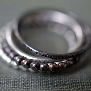Silver Midi Rings- first knuckle ring, pinky ring, childs ring, above knuckle ring, silver knuckle ring, thin dainty rings, black midi ring