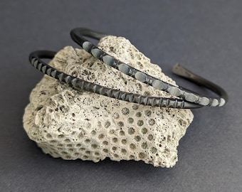 Gesneden stalen manchetarmband