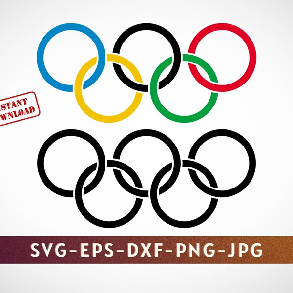 Olympic SVG, Olympic Ring Svg, Png, EPS and Dxf digital Download Files