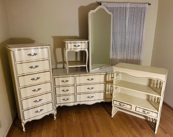 Dixie Vintage French Provincial Six Piece Bedroom Set