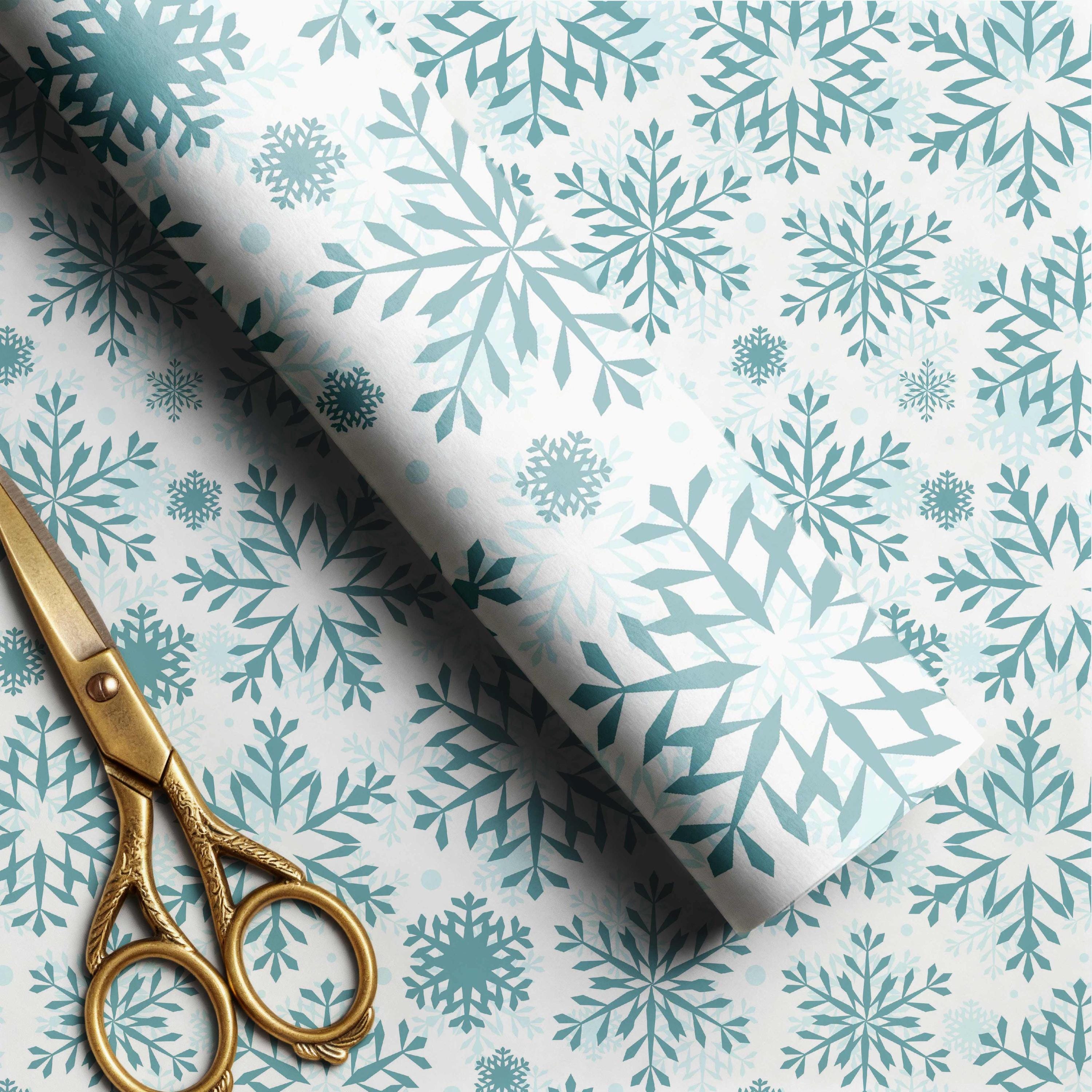 Teal Printable Gift Wrap, Seamless Wrapping Paper Pattern, Elegant Teal ...
