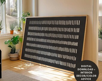 Black Brush Stroke Wall Art, Striped Printable Poster, Brush Strokes Large Wall Art, Black White Printable Art, Modern Minimalist Print