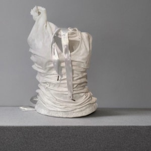 Frozen Epoxy Corset Tank Top: Wet Look Statement Piece