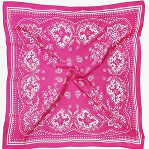 Bling Fringe Satin Bandanna: Western Glam Cowboy Scarf - Concert Wear, Wedding Theme image 8