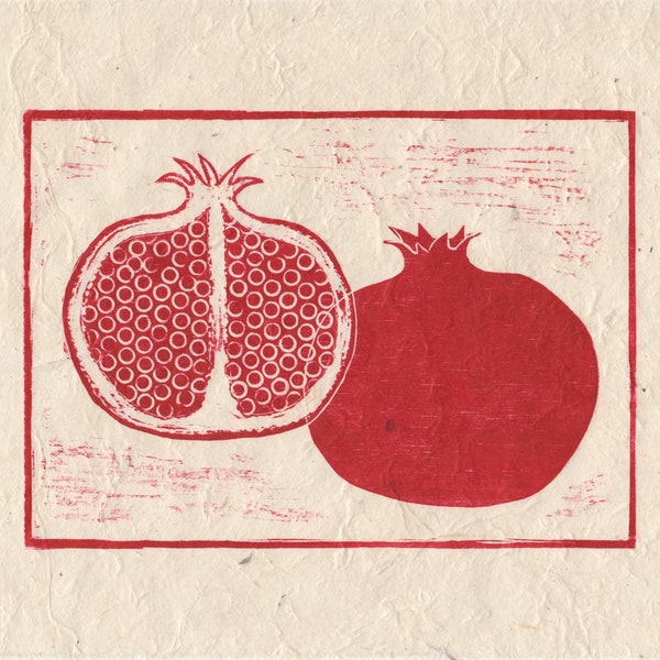 Pomegranate  Woodblock print Edition Sold Out a few Artist proofs left