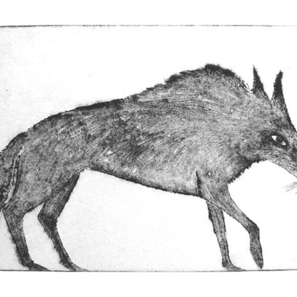 Wolf (original drypoint)