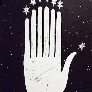 Pleiades Woodblock Print, Stars, Printmaking - Etsy