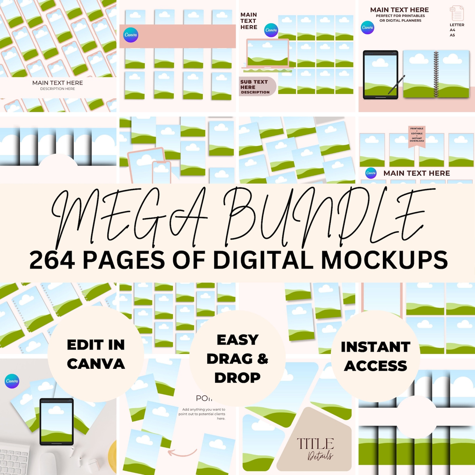 Digital Mockup Listing Etsy Mockup Canva Template Customize Mockup Digital Mockup Listing Etsy Mockup Canva Template Customize Mockup
