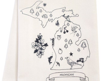 Mod Maple Organic Tea Towel Etsy