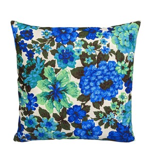 Vintage Visions blue floral pillow image 2