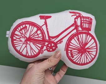 block print bike stuffie