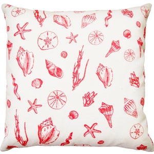 16x16 coral shells pillow