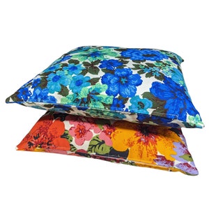 Vintage Visions blue floral pillow image 4