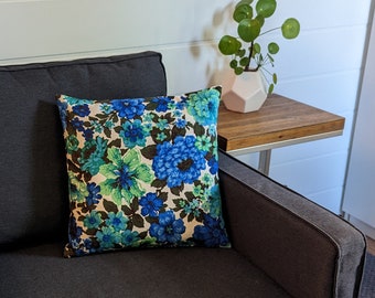 Vintage Visions blue floral pillow