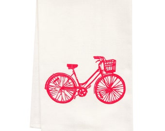 SALE bike tea towel ORGANIC cotton