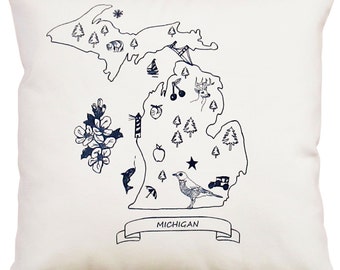 14x14 Michigan pillow