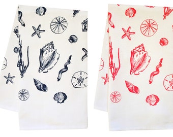 beach lover tea towel set