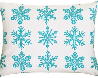 SALE snowflake sham accent travel pillow