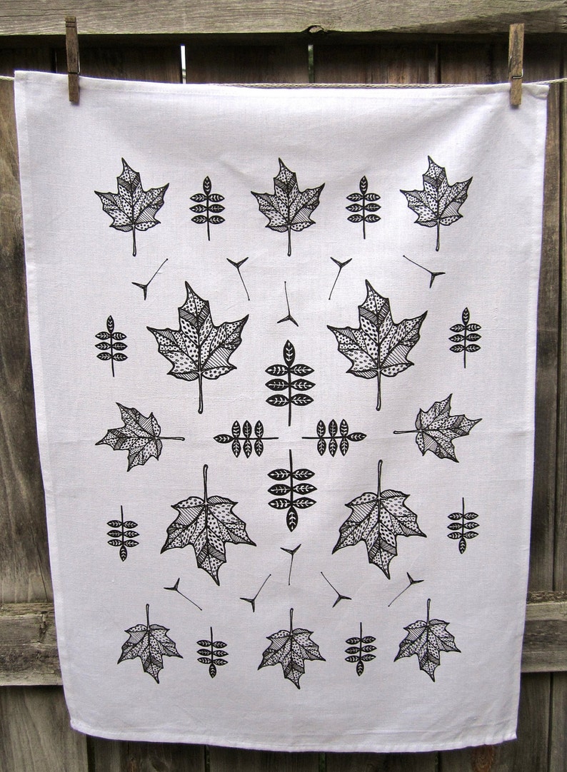 Mod Maple Organic Tea Towel Etsy