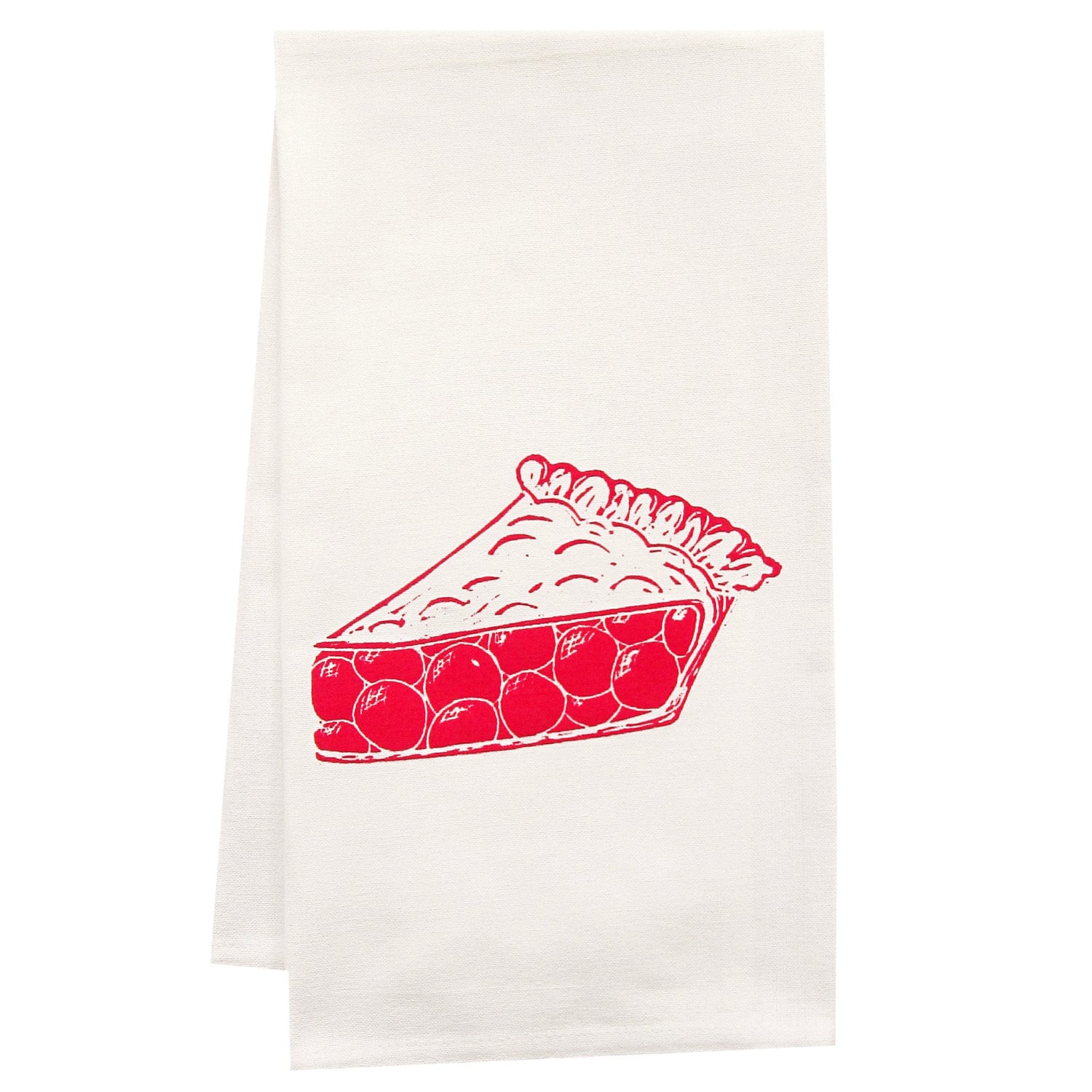 Artgoodies Organic Strawberry Block Print Tea Towel