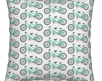 NEW 16x16 aqua tandem bike pillow