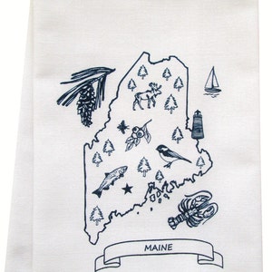 NEW MAINE organic tea towel